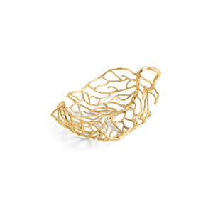 Bol à fruits corail décoratif pour la maison restaurant servant un bol en forme de feuille en métal vaisselle panier à fruits et légumes en aluminium - Product Image 1