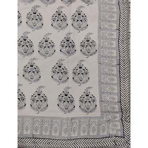 Luxury Hand Block Printed Cotton <b>Double</b> Dohar Floral Soft Stylish for Home Available Queen King Twin Customizable for Hotels - Product Image 1