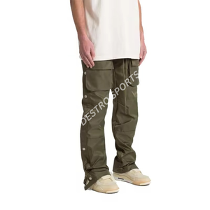 New Unisex <b>Cargo</b> Pants Regular Fit Straight Style Solid Color <b>Work</b> Wear Joggers Canvas Softshell Waterproof Breathable Casual - Product Image 3