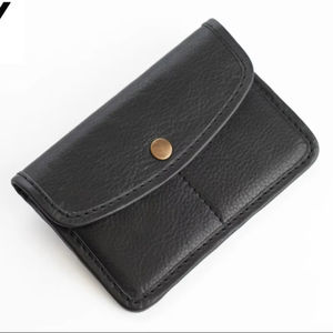 กระเป๋าสตางค์หนังวัวแบบพับสองทบแบบพรีเมี่ยมกระเป๋าสตางค์ใส่พาสปอร์ตทำด้วยมือใส่ได้ทุกเพศผ้าฝ้ายแบบบางเปิดได้ทนทานป้องกัน RFID ได้ทุกโอกาส - Product Image 1