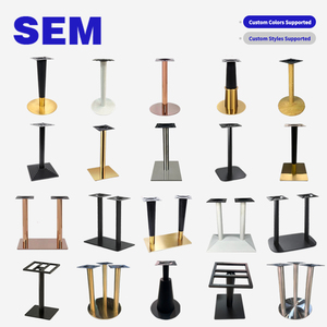 Base de table en métal doré robuste anti-tremblement SEM pour restaurant, <span class=keywords><strong>cuisine</strong></span>, café - Pieds de meubles en acier inoxydable - Vente en gros - Product Image 2
