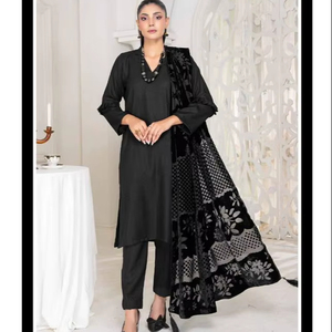 Top vendeur vêtements de fête pour femmes de marque Shalwar Kameez costumes haute qualité laine trucs broderie Fine indien pakistanais vêtements - Product Image 1