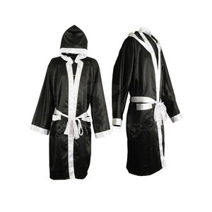 Bata de Boxeo Personalizada de Satén/Poliéster con Capucha y Logotipo de Marca Personalizado para Hombres, Entrenamiento de MMA y Kick Boxing - Product Image 4