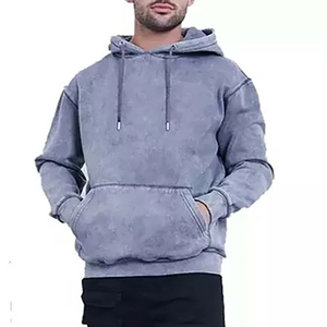 Sweat à capuche d'hiver imperméable pour homme, coupe classique, épaules tombantes, logo personnalisé, en molleton épais coton/polyester, couleur unie, style streetwear, OEM, collection 2025 - Product Image 1