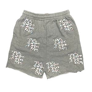 Pantalones Cortos de Hombre de Ganchillo, Estilo Retro, Holgados, con Diamantes, de Marca Americana de Moda, de Alta Calidad, Venta al por Mayor - Product Image 4