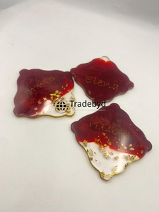 ชุดจานรองแก้วเรซิ่นทรงสี่เหลี่ยมคุณภาพพรีเมียม หรูหรา ผลิตด้วยมืออย่างยั่งยืน ปรับแต่งสีได้ สำหรับใช้ในบ้านและโรงแรม - Product Image 4