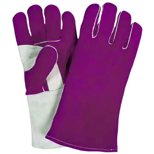 Guantes de soldadura de cuero de alta calidad hechos en Pakistán, guantes de soldadura resistentes al calor al por mayor, guantes de protección manual - Product Image 4