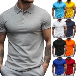 เสื้อโปโลผ้าโพลีเอสเตอร์แขนสั้นสำหรับผู้ชาย - Product Image 5