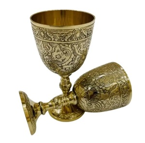 Handcrafted Modern Metal Brass Wine <b>Goblet</b> Unique Design Luxury Tabletop Antique Finish 300ml Capacity Dishwasher Safe - Product Image 4