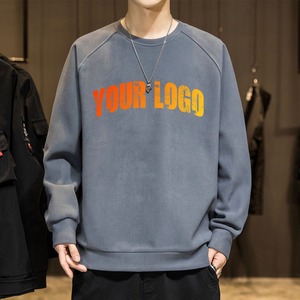 เสื้อสเวตเตอร์ผ้าคอตตอนโอเวอร์ไซส์ไซส์ทำจากผ้าคอตตอนเสื้อสเวตเตอร์แบบสวมหัวเสื้อสเวตเตอร์เนื้อหนาสำหรับสตรีทแวร์ผ้าเกล็ดปลา - Product Image 3