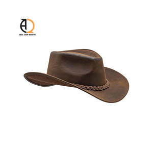 Sombrero Vaquero de Cuero, Estilo Occidental, Sombrero Australiano - Product Image 1