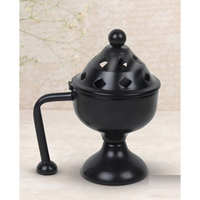 Brûleur d'encens religieux rond en laiton au design moderne, porte-Dhoop Dani Aarti pour la maison, le bureau, le temple, la Puja