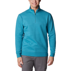 Sudaderas con cremallera de mezcla de algodón ligero negro 1 4 cuello alto liso de secado rápido Unisex cuarto Zip sudaderas - Product Image 3