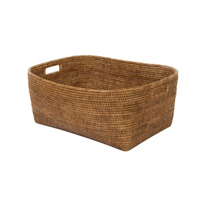 Rattan <b>basket</b> with attached handle Handmade Storage <b>Basket</b> Wholesale eco-friendly Made in Viet Nam - Product Image 1