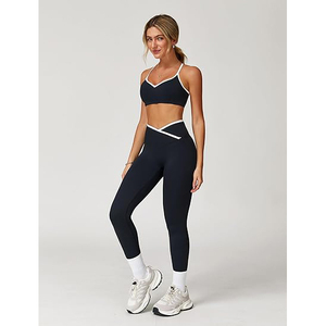 Conjuntos deportivos para mujer, sujetador deportivo sin costuras para yoga, leggings elásticos, transpirables, de cintura alta, ropa deportiva - Product Image 6
