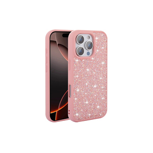 Étui en silicone blanc brillant de luxe avec strass en diamant anti-empreintes digitales pour iPhone 16 Pro rectangulaire Ins 7 Plus - Product Image 5