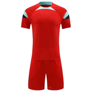 Maillot de football rouge à manches courtes imprimé de numéro de nom personnalisé pour hommes ensemble enfants Orange adulte chemise de sport respirant Football - Product Image 2