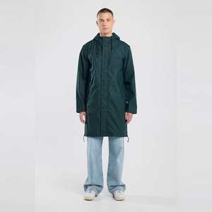 High Quality Lightweight Canvas Polyester Hard <b>Shell</b> Casual Solid Stand Front Rain <b>Suit</b> Men Women Zipper Windproof Waterproof - Product Image 6