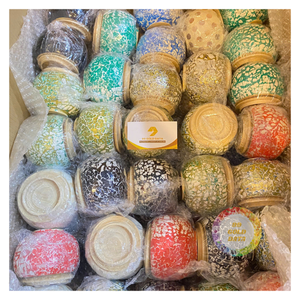 Various Colored Round Mother-of-<b>Pearl</b> Jar Bamboo Material for Home Decoration Used to Hold Different Types of Dry Nuts - Caryln - Product Image 4