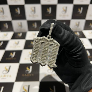 Joyería Iced, el Más Vendido, Chapado en Oro, Plata de Ley 925, Diamante de Corte Brillante, Colgante de Estilo Hip Hop para Hombre, Certificado IGI - Product Image 1