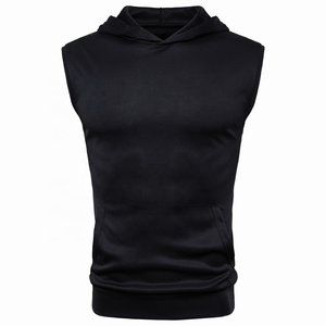 Débardeur de sport décontracté à capuche pour homme, style hip-hop, tissé, pour musculation et entraînement en salle de sport, grandes tailles, avec designs de logo personnalisés - Product Image 6