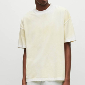 เสื้อยืดผ้าฝ้ายเฮฟวี่เวทของผู้ชายทรงโอเวอร์ไซส์เข้ารูปแห้งเร็วแบบธรรมดาออกแบบได้ตามต้องการ - Product Image 6