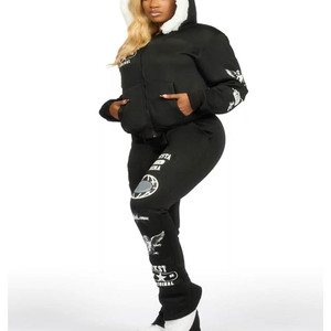 Ensemble de survêtement confortable pour femmes, ensemble de jogging respirant, ensemble athlétique pour la salle de sport, la course à pied, l'entraînement, les vêtements de fitness - Product Image 6