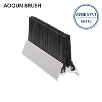 Brosse de sécurité pour escalier roulant conforme à la norme ASME A17.1, brosse déflectrice pour bordure d'ascenseur, partenaire des normes de sécurité mondiales