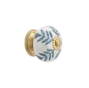 Vintage Rare Hand painted <b>White</b> Floral Cupboard Knobs Usage Home Dresser Door <b>Cabinet</b> Handmade Decorative Furniture Hardware - Product Image 1