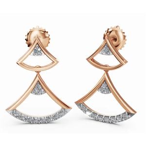 Boucles d'oreilles en or 18 carats de haute qualité Esmeralda Starlit Flow Diamond, taille ronde, bijoux de laboratoire cultivés, vente en gros B2B, exportation - Product Image 4