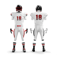 Uniforme de Fútbol Americano Personalizado de la Mejor Calidad 2025, Conjunto para Adultos de Bajo Costo, Logotipo Frontal Corto, Tallas Grandes, Servicio OEM 100%