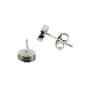 Sólido hecho a mano 925 Plata de Ley forma ovalada punta en blanco ajuste Collet 4x6 MM bisel taza pendiente joyería fina fabricación - Product Image 3