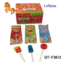 Groothandel Halal BRC 2-in-1 Fruit Lollipop Monster Design Multi-Fruit smaak Harde Snoepjes Suiker Yumiko Merk Kinderfeestje Cadeau Bulk