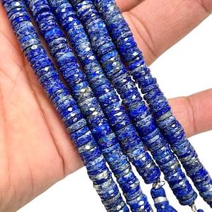 Cuentas de piedras preciosas de lapislázuli azul natural al por mayor Cuentas de piedras preciosas de corte facetado suelto a precio de descuento - Product Image 3