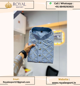 นําเสนอลําดับการสวมใส่แบบดั้งเดิมใหม่พร้อมชุด Payjama Kurta สําหรับผู้ชายที่ปัก - Product Image 3