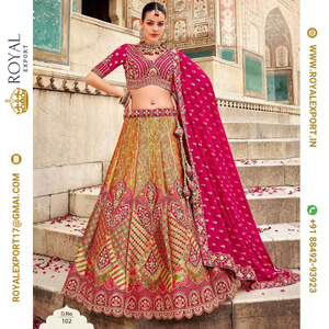 นักออกแบบพิเศษนำเสนอผ้าไหม Banarasi กับ zarkan ลำดับเขียนโค้ดสวมใส่ทำงานเจ้าสาวโดยการส่งออกรอยัลใน surat - Product Image 5