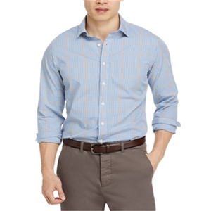 Camicia in Denim Blu Navy da Uomo Bloomingdale's, Vestibilità Slim Elasticizzata, 100% Cotone, Tessuto Popeline Antipiega, Taglia XL - Product Image 3