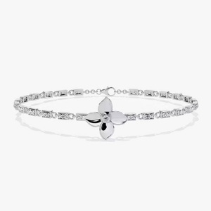 Bonito Diamante de corte redondo elegante inspirado Twist Moissanite pulsera y brazalete accesorio para esposa - Product Image 1