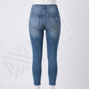Women's High Waist Skinny Denim <b>Jeans</b> <b>Tummy</b> <b>Control</b> Stretch Cotton Casual Button Streetwear Fashion Pants Customized Color - Product Image 2