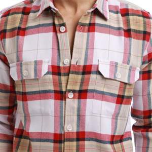 Camisa a cuadros de algodón cepillado clásica personalizada OEM, calidad superior, ajuste cómodo y diseño elegante - Product Image 6