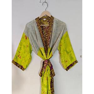 Robe de maternité en soie recyclée Automne/Printemps/Été Beachwear Bikini Cover Indian Robe Dressing Thermique Kimono Robe - Product Image 3