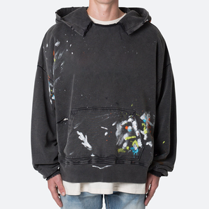 Sweat à capuche oversize en coton lourd 400 g/m² de qualité supérieure, style boxy, imprimé et brodé, pour homme, automne 2026 - Product Image 1