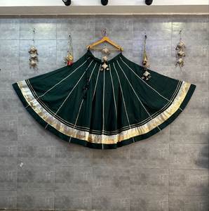 ผ้าคอตตอนพิมพ์ลายลูกไม้สไตล์อินเดียชุดแต่งกายสำหรับเทศกาล Navratri ผ้าคอตตอนแบบดั้งเดิม - Product Image 2