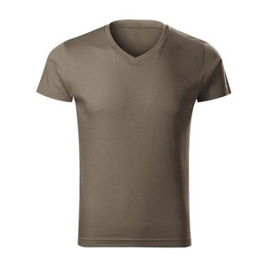 Camiseta de hombre de talla personalizada de la mejor calidad, color sólido a precio de venta al por mayor, ropa de calle de verano, camisas informales de manga corta con cuello de pico para hombre - Product Image 1