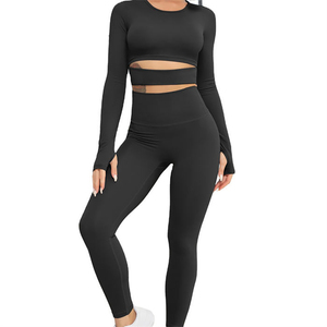 Conjuntos de yoga para mujer Sujetador deportivo de secado rápido con mallas de Yoga de cintura alta Ropa de entrenamiento deportivo Conjuntos de yoga para mujer - Product Image 5