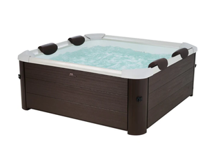 Meilleur spa Oslo pour 6 personnes, bain à remous carré avec jets d'hydro-massage et bande LED - Product Image 3