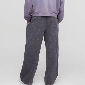 Pantalons décontractés surdimensionnés délavés à l'acide, coupe ample, style baggy, jambes larges, vêtements légers, fournisseur de vêtements - Product Image 2