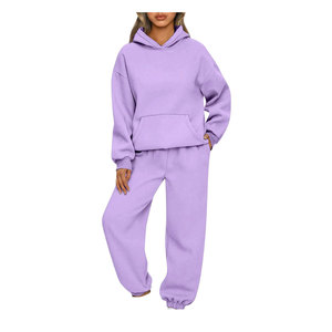 Bas quantité minimale de commande personnalisé hiver sweats à capuche ensemble de jogging coton polaire hommes haute qualité unisexe entraînement survêtement survêtements - Product Image 6