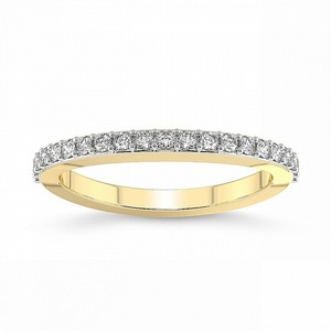 แหวนเพชรครึ่งวงแบบอินฟินิตี้ ประดับเพชรแล็บโกรว์ 0.33 กะรัต น้ำหนักรวม 14K ทองคำแท้ สี FG ความสะอาดระดับ VS ประดับเพชร 19 เม็ด ดีไซน์เรืองแสงอ่อนๆ - Product Image 3