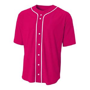 Customized Color Solid Baseball Jersey Unisex Adults Breathable Quick Dry OEM Sports Shirt Customizable Team Name 100% Polyester - Product Image 5